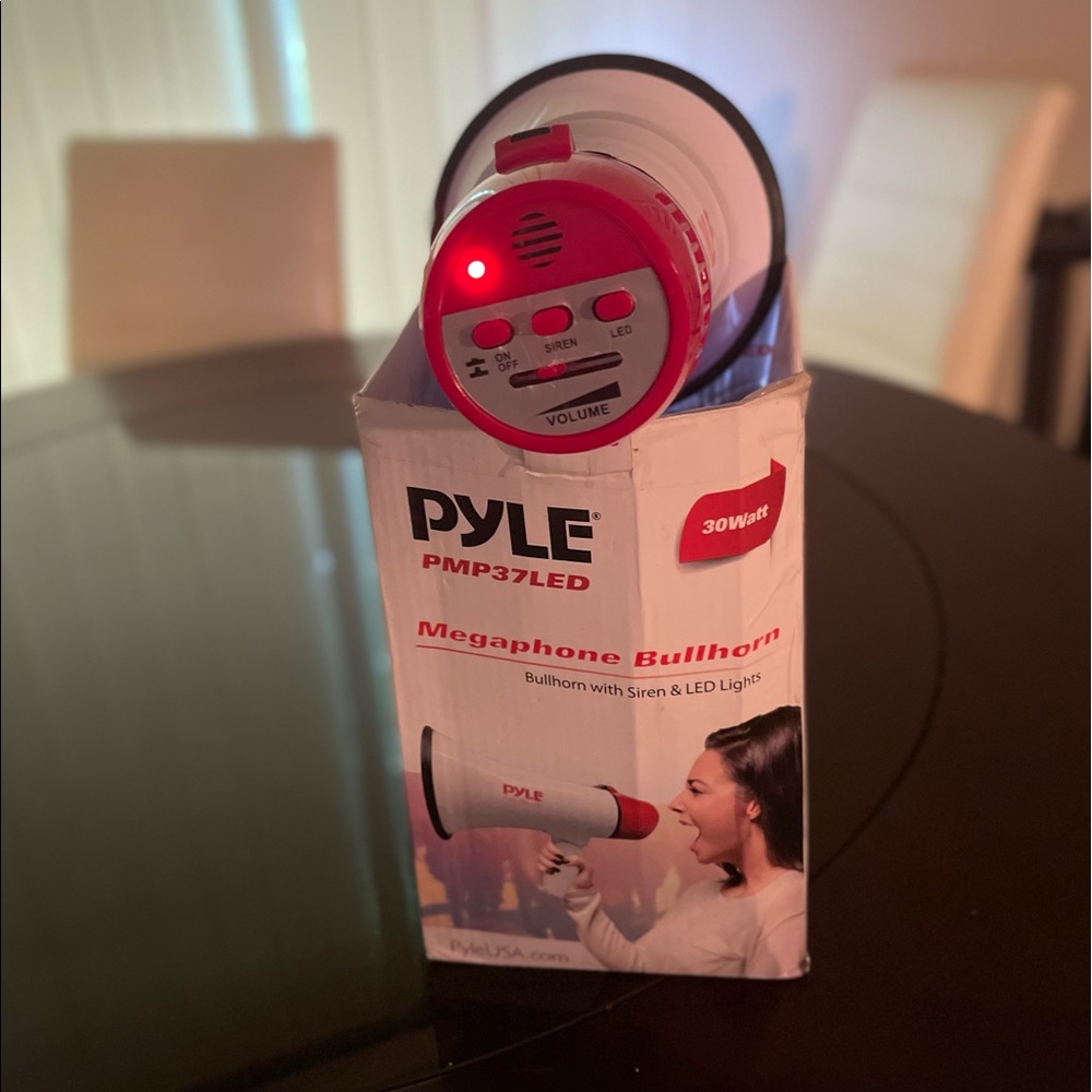 🆕IN📦 #PYLE MEGAPHONE📣 BULLHORN🚨SIREN💡LED🎤MIC